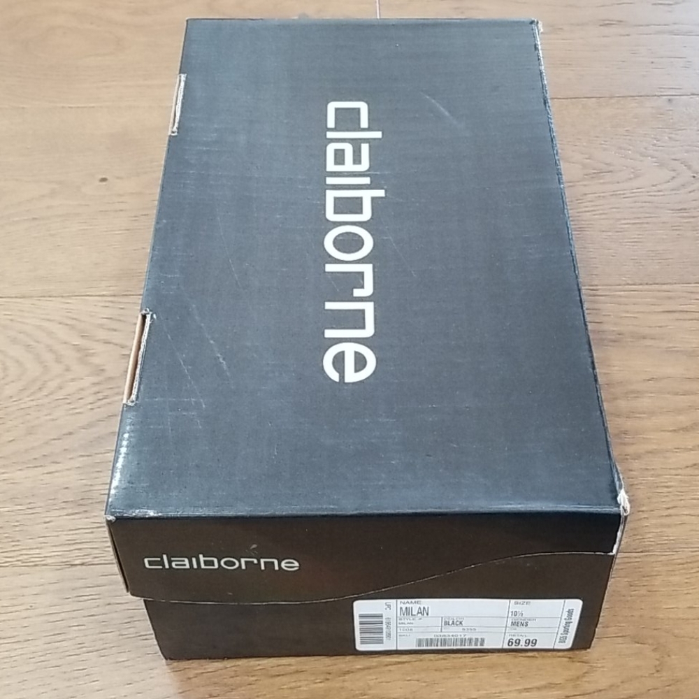 Claiborne Milan Black Dress Shoes Size 10.5
